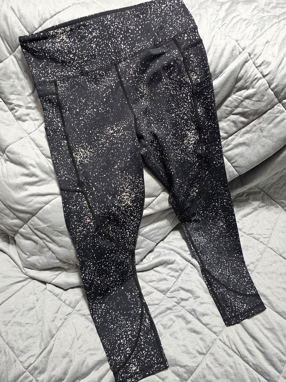 ZYIA Black with White Speckle Performance Leggings